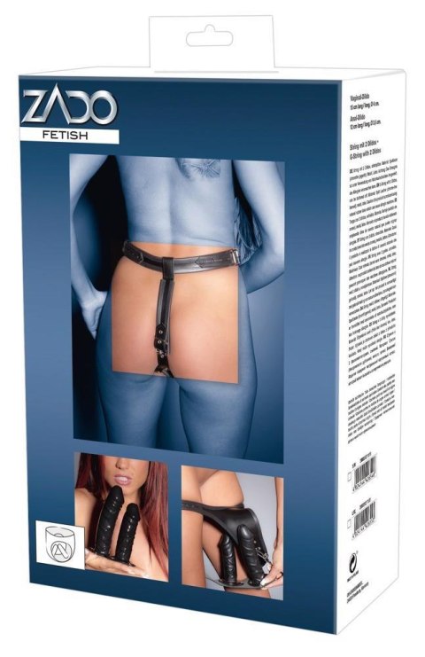 Leather Briefs 2 Dildos L/XL ZADO