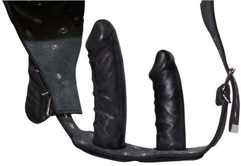 Leather String + 3 Dildos L/XL ZADO