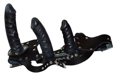 Leather String + 3 Dildos L/XL ZADO