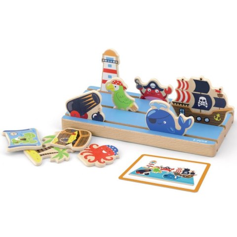 VIGA Drewniana Układanka Edukacyjna Nauka Odległosci 2w1 Viga Toys VIGA Drewniana Układanka Edukacyjna Nauka Odległosci 2w1 Viga Toys