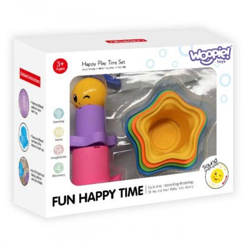 WOOPIE BABY Piramidka Sensoryczne Kubeczki Gwiazdki + Piłeczka Woopie WOOPIE BABY Piramidka Sensoryczne Kubeczki Gwiazdki + Piłeczka Woopie