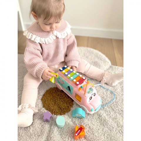WOOPIE BABY Samochodzik Muzyczny Sorter z Cymbałkami Różowy Woopie