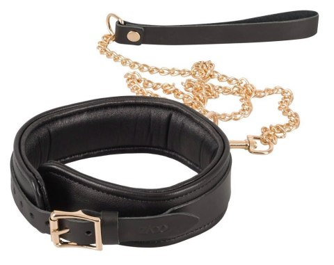 Leather Collar and Leash gold Wild Thing by Zado