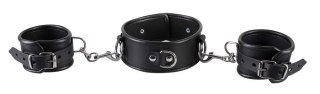 Leather neck and hand cuffs ZADO