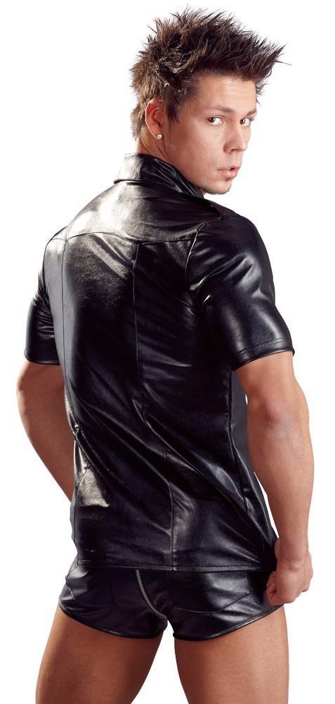 Imitat. Leather Men's Shirt S Svenjoyment