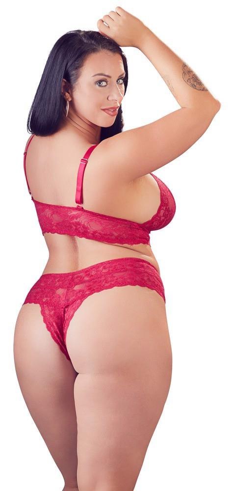Bra and Red Briefs 3XL Cottelli CURVES Bra and Red Briefs 3XL Cottelli CURVES