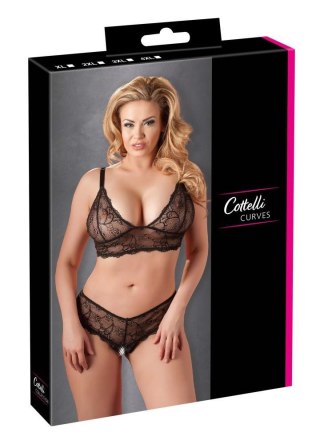 Bra and String black 3XL Cottelli CURVES