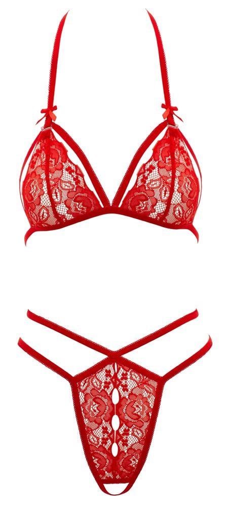 Lace Set red S Cottelli LINGERIE