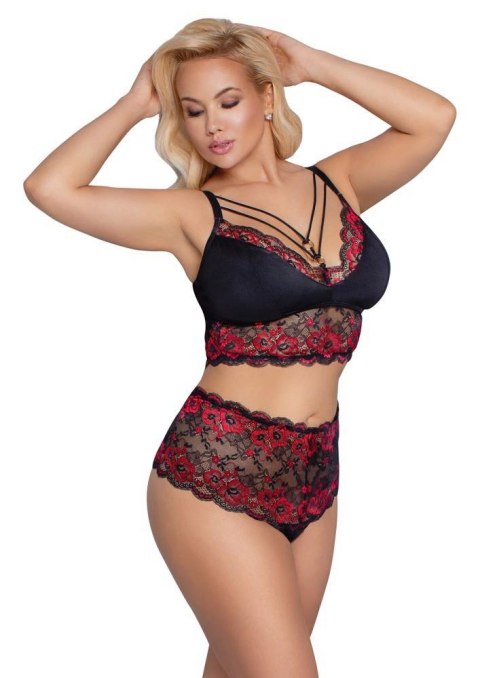 Bra and Briefs black/red 2XL Cottelli CURVES Bra and Briefs black/red 2XL Cottelli CURVES