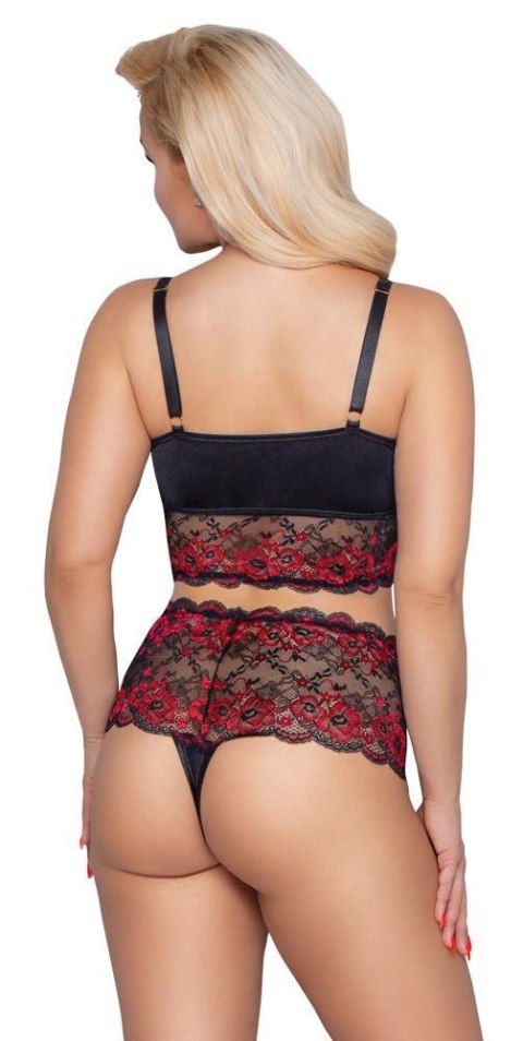 Bra and Briefs black/red 2XL Cottelli CURVES Bra and Briefs black/red 2XL Cottelli CURVES