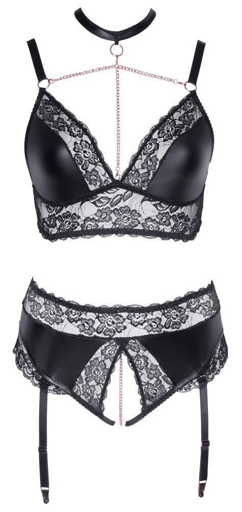 Bra and Suspender Briefs XL Cottelli CURVES Bra and Suspender Briefs XL Cottelli CURVES