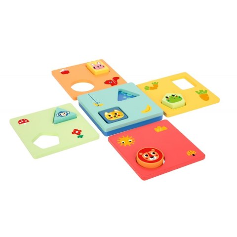 TOOKY TOY Układanka Montessori Kształty i Kolory Zwierzątka 6 Planszy FSC Tooky Toy TOOKY TOY Układanka Montessori Kształty i Kolory Zwierzątka 6 Planszy FSC Tooky Toy