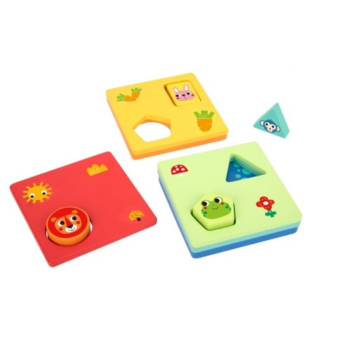 TOOKY TOY Układanka Montessori Kształty i Kolory Zwierzątka 6 Planszy FSC Tooky Toy TOOKY TOY Układanka Montessori Kształty i Kolory Zwierzątka 6 Planszy FSC Tooky Toy
