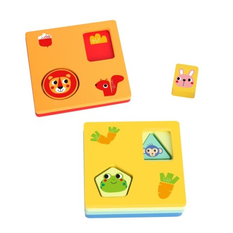 TOOKY TOY Układanka Montessori Kształty i Kolory Zwierzątka 6 Planszy FSC Tooky Toy TOOKY TOY Układanka Montessori Kształty i Kolory Zwierzątka 6 Planszy FSC Tooky Toy