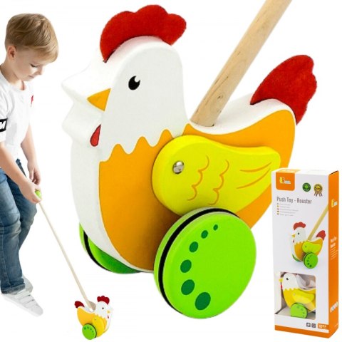 VIGA Drewniany Pchacz Edukacyjny Kurka Viga Toys VIGA Drewniany Pchacz Edukacyjny Kurka Viga Toys