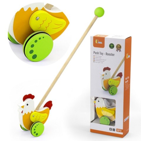 VIGA Drewniany Pchacz Edukacyjny Kurka Viga Toys VIGA Drewniany Pchacz Edukacyjny Kurka Viga Toys