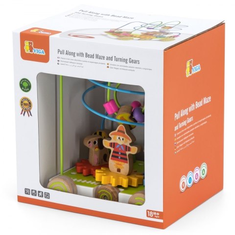 VIGA Labirynt Przeplatanka do Ciągnięcia 2w1 Farma Viga Toys VIGA Labirynt Przeplatanka do Ciągnięcia 2w1 Farma Viga Toys
