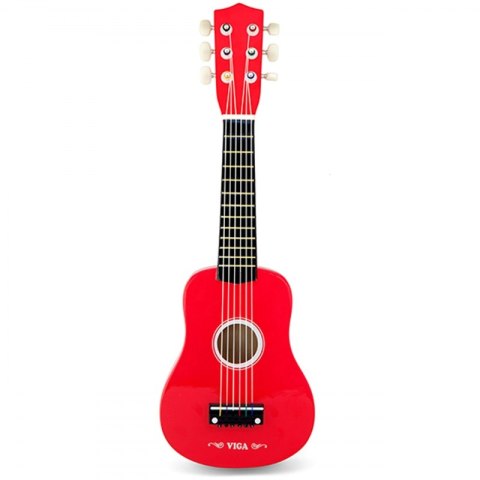 Viga Drewniana gitara dla dzieci Czerwona 21 cali 6 strun Viga Toys Viga Drewniana gitara dla dzieci Czerwona 21 cali 6 strun Viga Toys