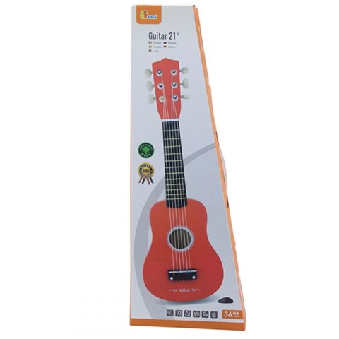 Viga Drewniana gitara dla dzieci Czerwona 21 cali 6 strun Viga Toys Viga Drewniana gitara dla dzieci Czerwona 21 cali 6 strun Viga Toys