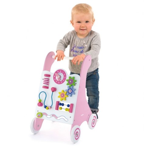 Viga Toys Pchacz Drewniany Edukacyjny Różowy Montessori Viga Toys Viga Toys Pchacz Drewniany Edukacyjny Różowy Montessori Viga Toys