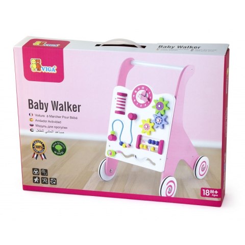 Viga Toys Pchacz Drewniany Edukacyjny Różowy Montessori Viga Toys Viga Toys Pchacz Drewniany Edukacyjny Różowy Montessori Viga Toys