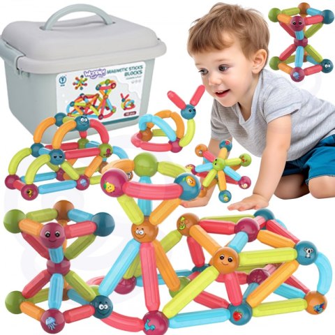 WOOPIE Magnetyczne Klocki Konstrukcyjne Edukacyjne 76 el. Woopie WOOPIE Magnetyczne Klocki Konstrukcyjne Edukacyjne 76 el. Woopie