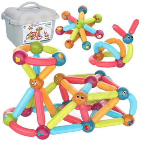 WOOPIE Magnetyczne Klocki Konstrukcyjne Edukacyjne 76 el. Woopie WOOPIE Magnetyczne Klocki Konstrukcyjne Edukacyjne 76 el. Woopie