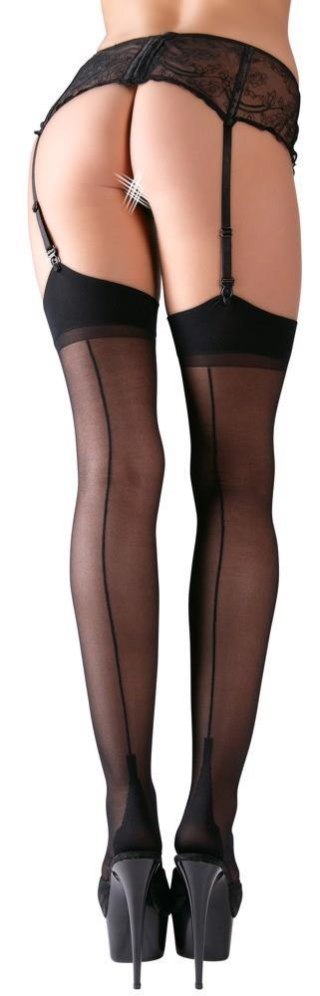 Stockings with seam black 7 Cottelli LEGWEAR