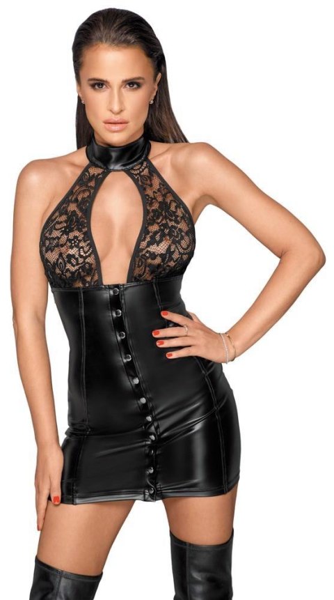 Noir Dress Button S Noir