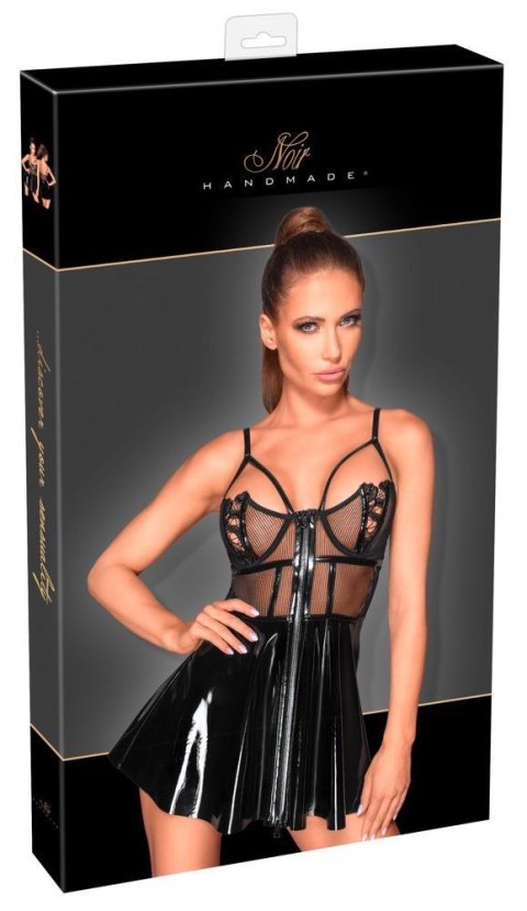 Vinyl Mini Dress S Noir