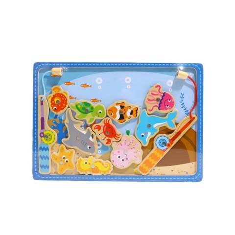 TOOKY TOY Drewniana Gra Łowienie Rybek 2 Wędki + 10 el. Tooky Toy TOOKY TOY Drewniana Gra Łowienie Rybek 2 Wędki + 10 el. Tooky Toy
