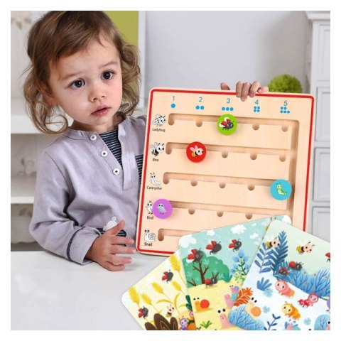TOOKY TOY Drewniana Gra Nauka Liczenia Zwierzątka Tooky Toy