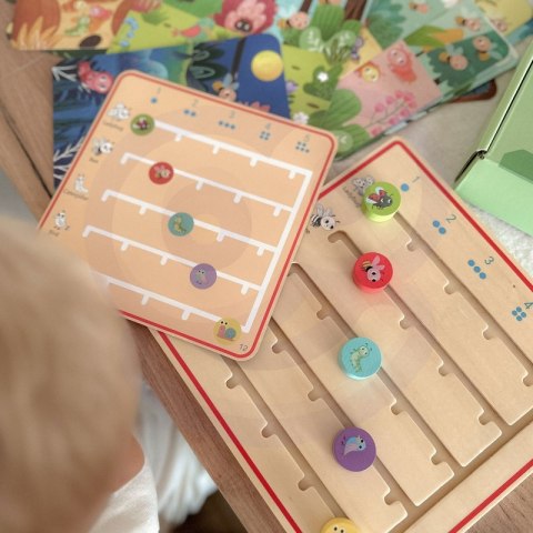 TOOKY TOY Drewniana Gra Nauka Liczenia Zwierzątka Tooky Toy