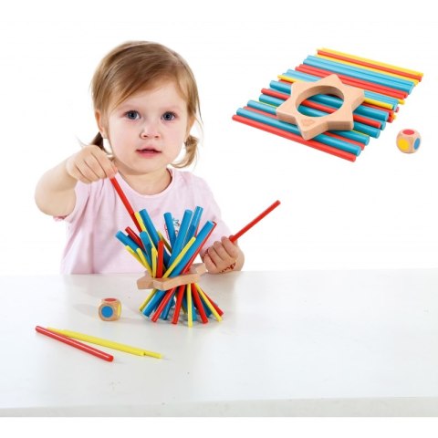TOOKY TOY Drewniana Gra Zręcznościowa Bierki Zwariowane Patyczki Tooky Toy TOOKY TOY Drewniana Gra Zręcznościowa Bierki Zwariowane Patyczki Tooky Toy