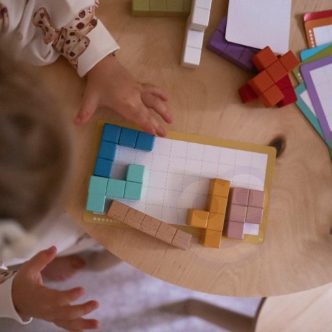 Tooky Toy Układanka Klocki Tetris 10 Poziomów Trudności 22 el. Tooky Toy