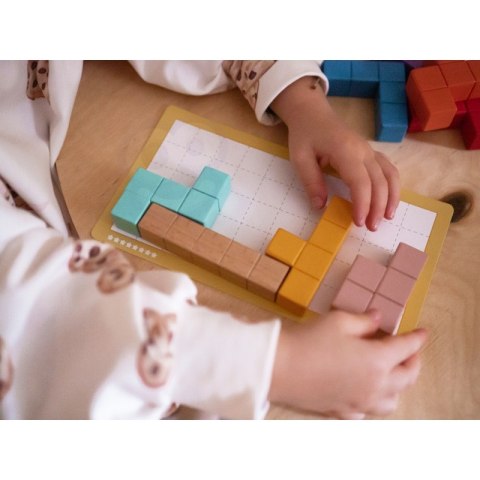 Tooky Toy Układanka Klocki Tetris 10 Poziomów Trudności 22 el. Tooky Toy