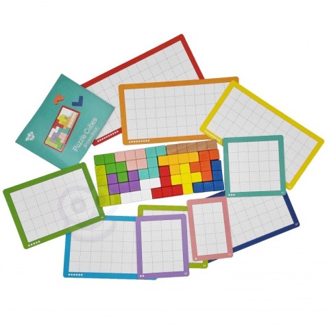 Tooky Toy Układanka Klocki Tetris 10 Poziomów Trudności 22 el. Tooky Toy