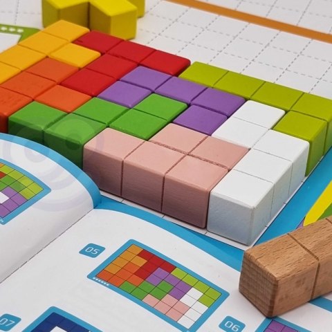 Tooky Toy Układanka Klocki Tetris 10 Poziomów Trudności 22 el. Tooky Toy