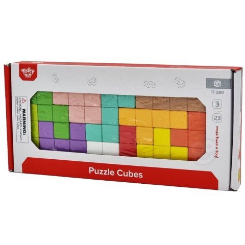 Tooky Toy Układanka Klocki Tetris 10 Poziomów Trudności 22 el. Tooky Toy