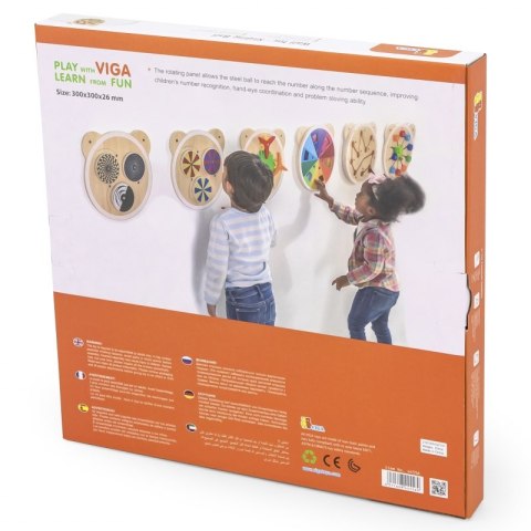 VIGA Drewniana Tablica Labirynt Certyfikat FSC Montessori Viga Toys