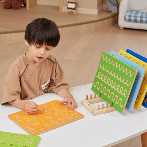 VIGA Drewniany Stojak na Tablice Kreślarskie Puzzle Pionowy Ogranizer Viga Toys VIGA Drewniany Stojak na Tablice Kreślarskie Puzzle Pionowy Ogranizer Viga Toys