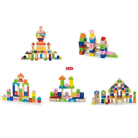 VIGA Klocki Drewniane Edukacyjne 100 elem. Cyferki Literki Viga Toys VIGA Klocki Drewniane Edukacyjne 100 elem. Cyferki Literki Viga Toys