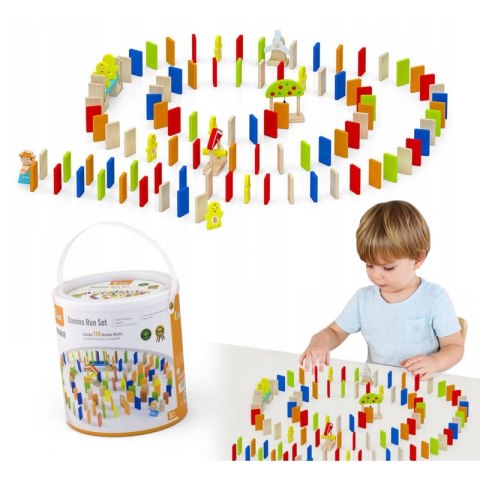 Viga Zestaw Drewniane Klocki Gra Domino Farma 116 Elementów Viga Toys Viga Zestaw Drewniane Klocki Gra Domino Farma 116 Elementów Viga Toys
