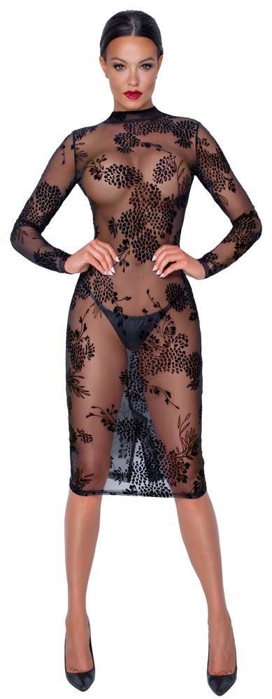 Dress Flock Print L Noir Dress Flock Print L Noir