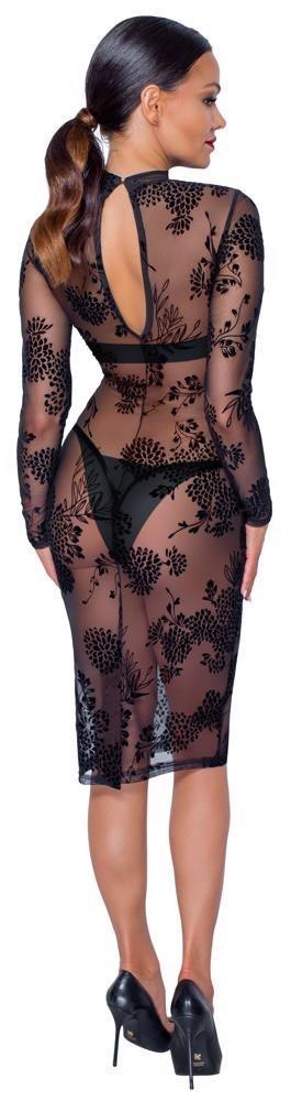 Dress Flock Print S Noir