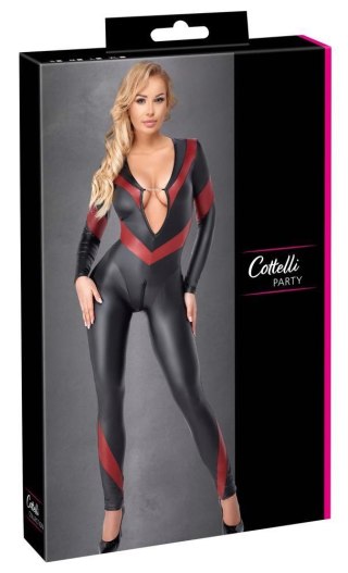 Jumpsuit w. red XL Cottelli PARTY