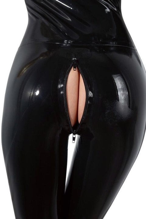 Latex Catsuit black L Late X