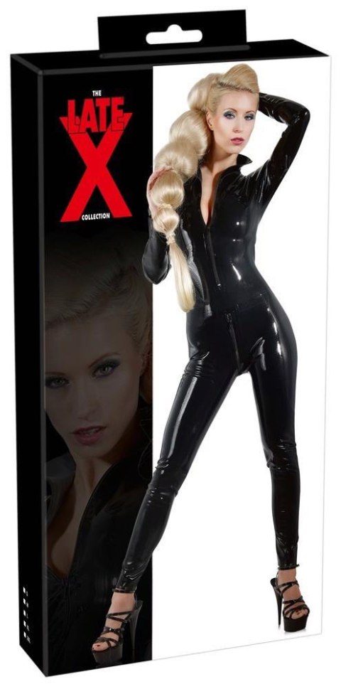 Latex Catsuit black S Late X
