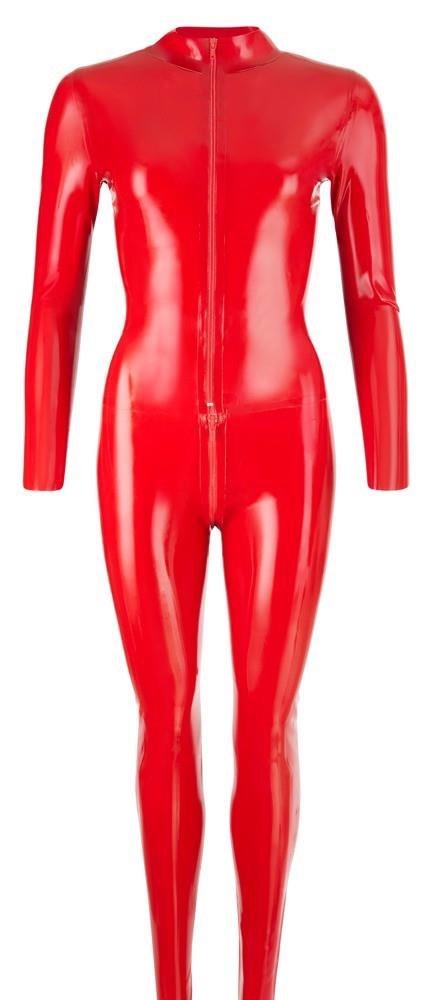 Latex Catsuit red S Late X