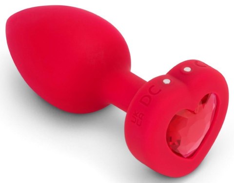 Vibrating Heart Plug M/L Red B-Vibe